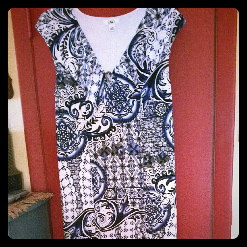 Blue Paisley Maxi Dress With Fishtail Hem